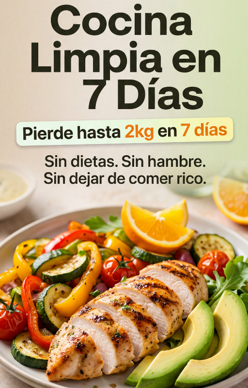 Cocina Limpia en 7 Días: Baja hasta 2kg sin dietas, sin hambre y sin dejar de comer rico